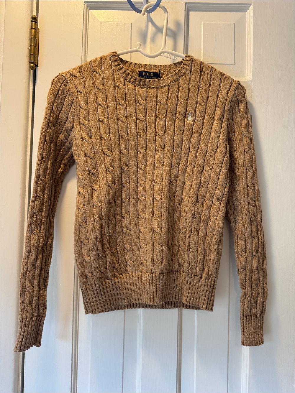 Polo by Ralph Lauren women’s Cable Crewneck Sweater - Camel